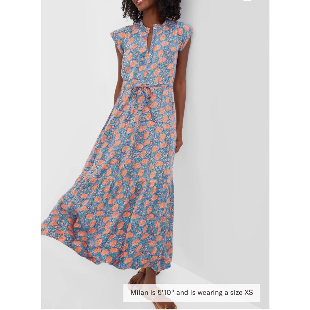 INDIA COLLECTION BY EMERSON FRY Cheateau Flower Frances 3 Frill Dress